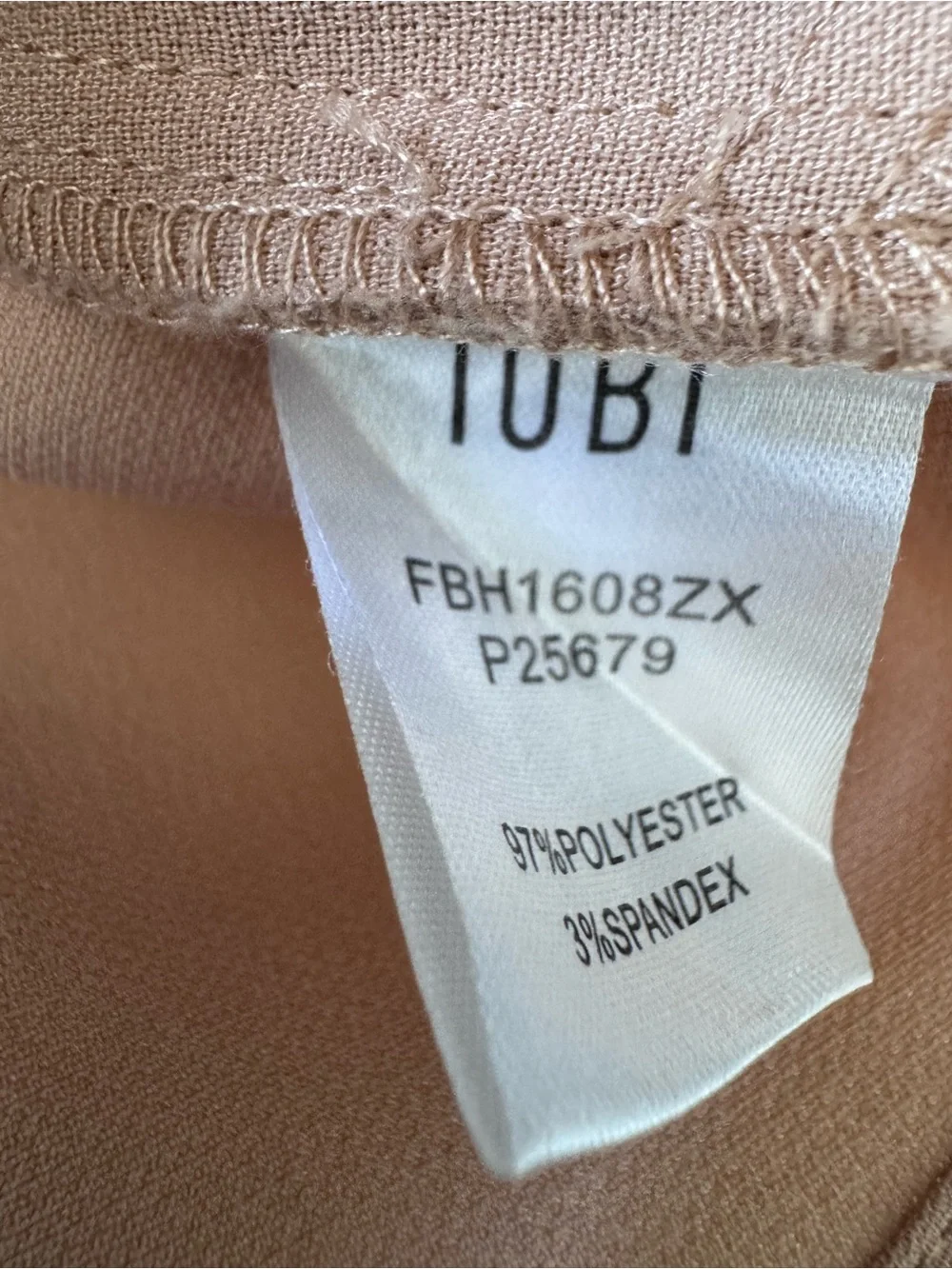 Tobi High-Waist Blush Beige Shorts